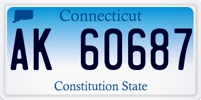 CT license plate AK60687