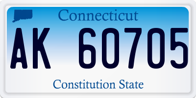 CT license plate AK60705