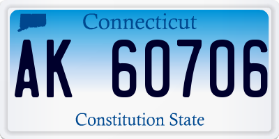 CT license plate AK60706