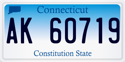 CT license plate AK60719