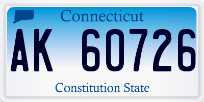 CT license plate AK60726