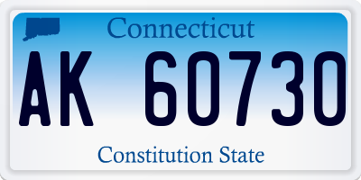 CT license plate AK60730