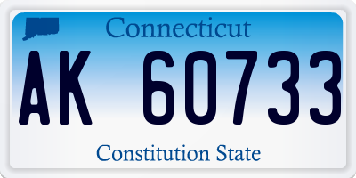 CT license plate AK60733