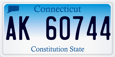 CT license plate AK60744