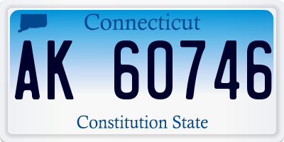 CT license plate AK60746