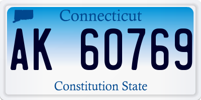 CT license plate AK60769