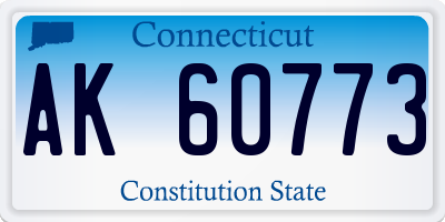 CT license plate AK60773