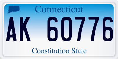 CT license plate AK60776