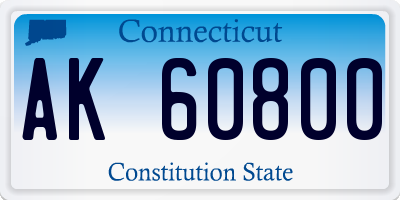 CT license plate AK60800