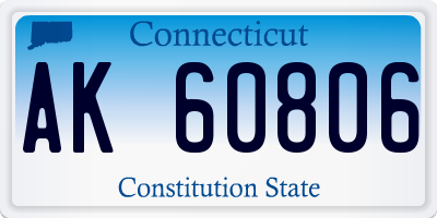 CT license plate AK60806