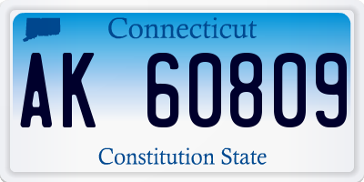 CT license plate AK60809