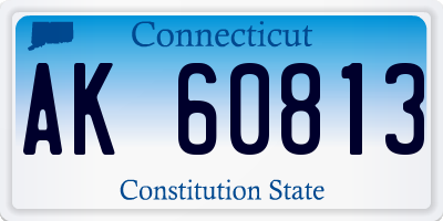 CT license plate AK60813
