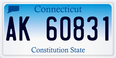 CT license plate AK60831
