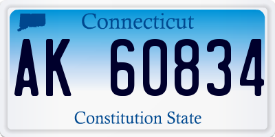 CT license plate AK60834