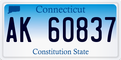 CT license plate AK60837