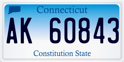 CT license plate AK60843
