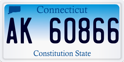 CT license plate AK60866
