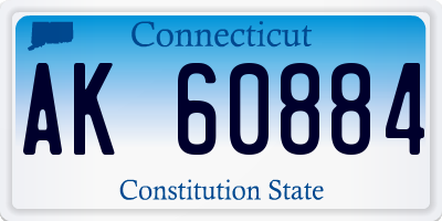 CT license plate AK60884