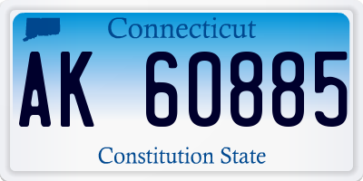 CT license plate AK60885