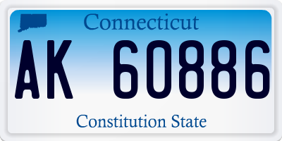 CT license plate AK60886