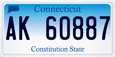 CT license plate AK60887