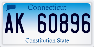CT license plate AK60896