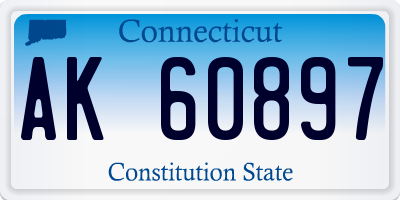 CT license plate AK60897