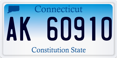 CT license plate AK60910