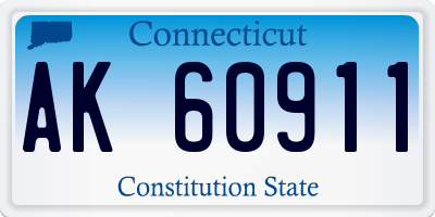 CT license plate AK60911