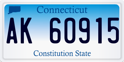CT license plate AK60915