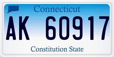 CT license plate AK60917