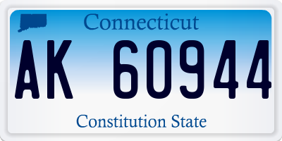 CT license plate AK60944