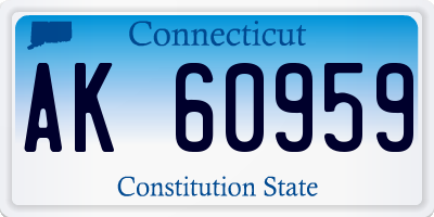 CT license plate AK60959
