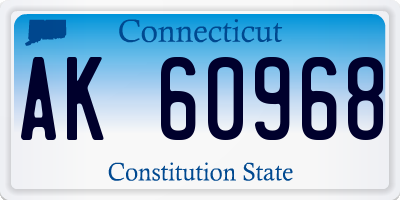 CT license plate AK60968