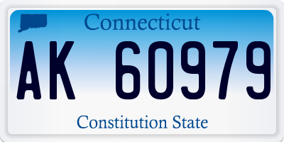 CT license plate AK60979