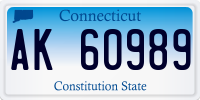 CT license plate AK60989