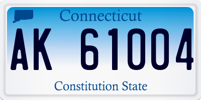 CT license plate AK61004