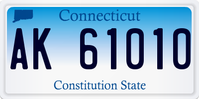 CT license plate AK61010
