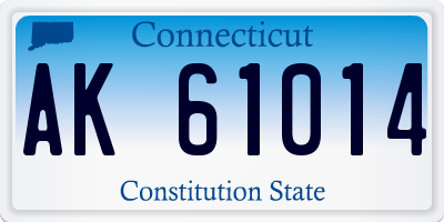 CT license plate AK61014