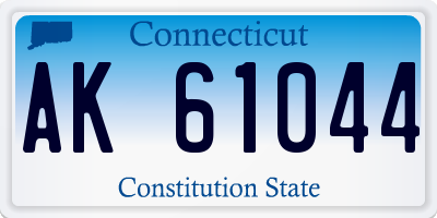 CT license plate AK61044