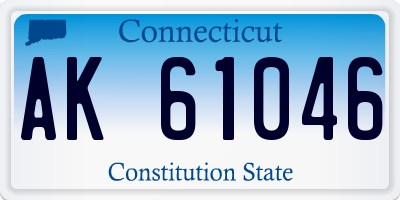 CT license plate AK61046