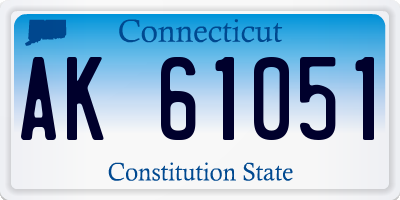 CT license plate AK61051
