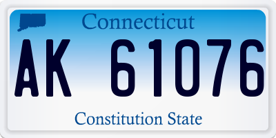 CT license plate AK61076