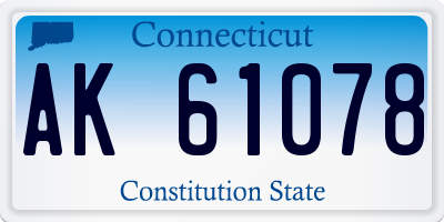 CT license plate AK61078