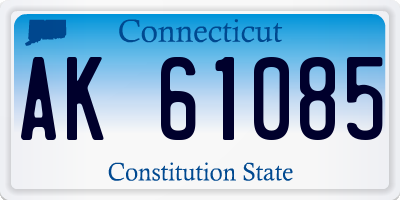 CT license plate AK61085