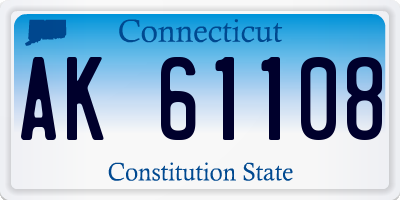 CT license plate AK61108