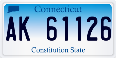 CT license plate AK61126