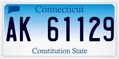 CT license plate AK61129