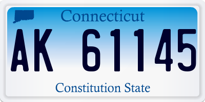 CT license plate AK61145