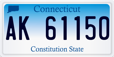 CT license plate AK61150